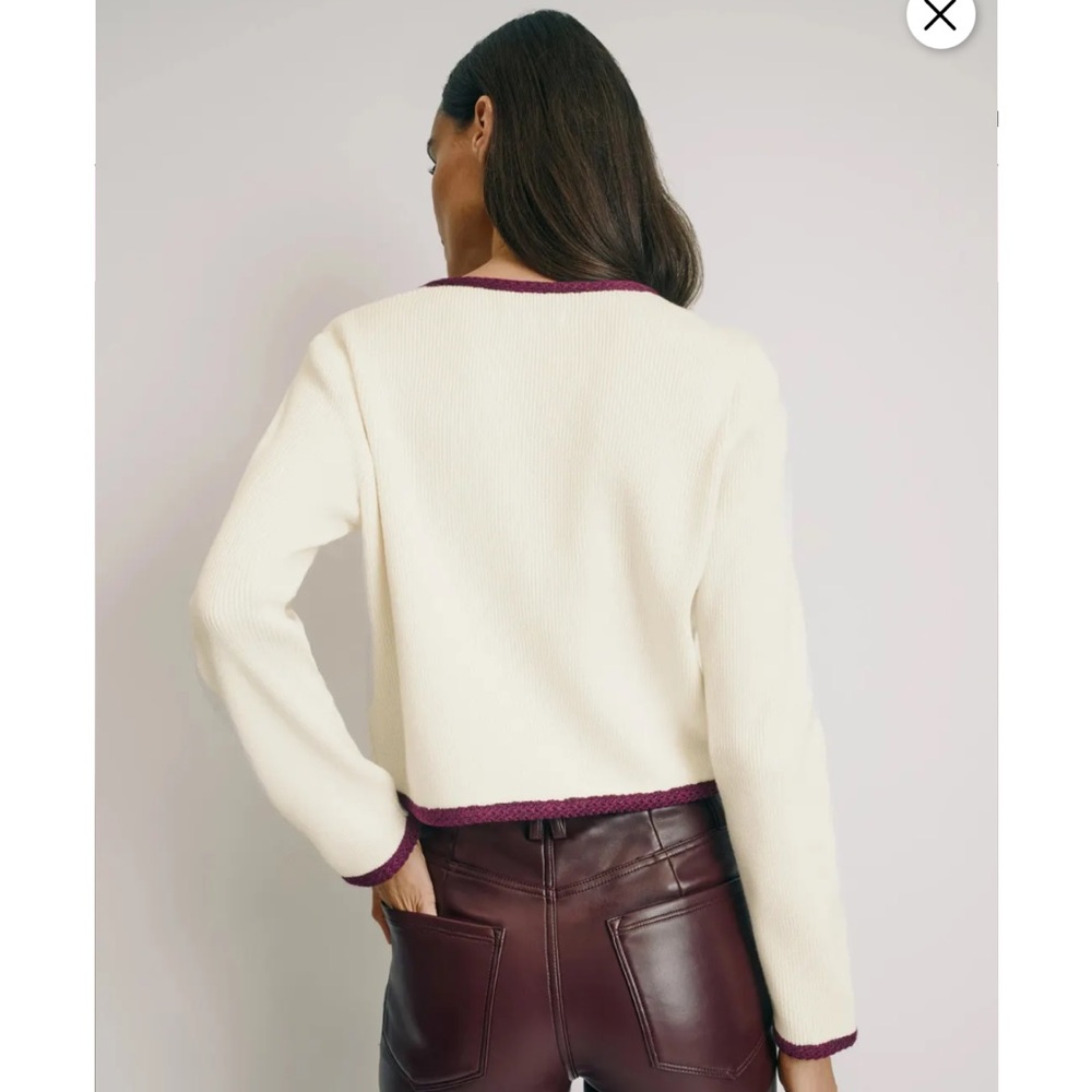 Derek Lam 10 Crosby x RTR Contrast Piping Cardigan, Size: XS - Picture 5 of 13